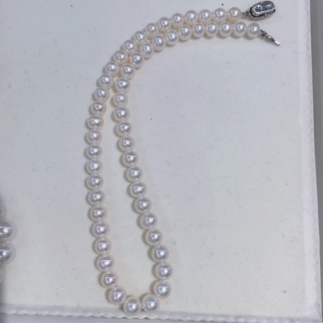 银S925镶嵌颈饰淡水珍珠