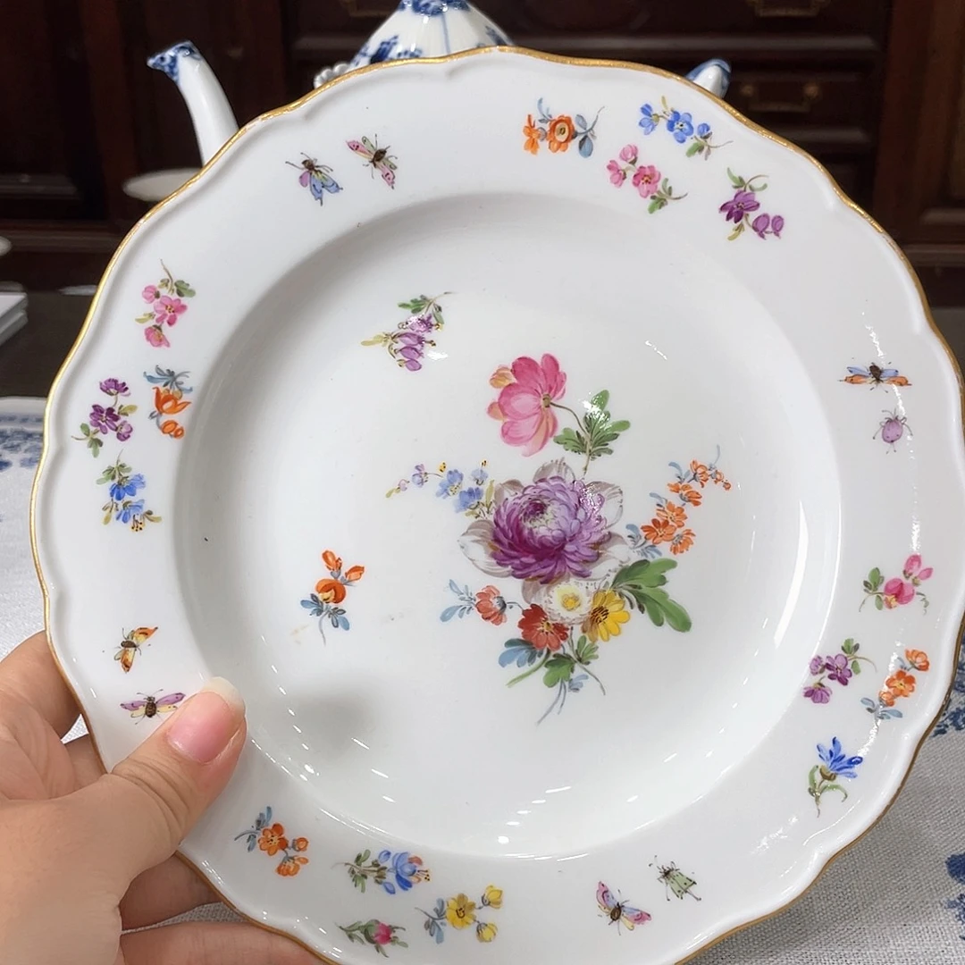 摆件中古一等细笔赏盘