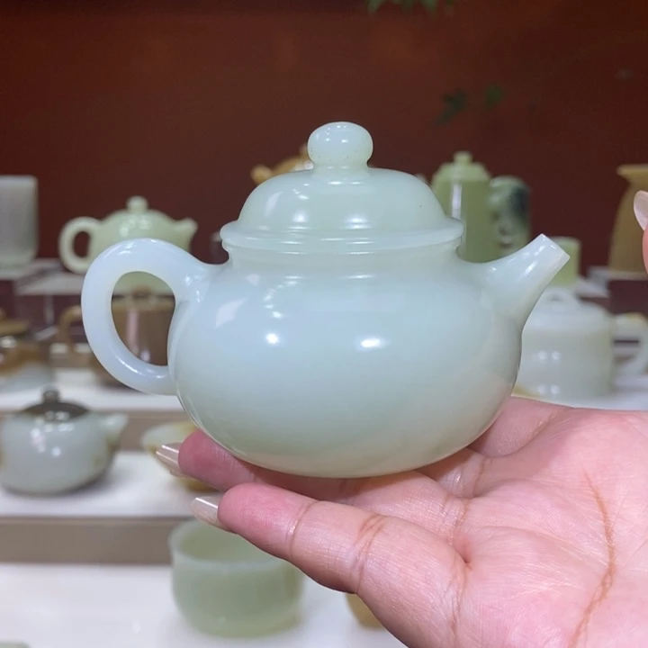 未镶嵌和田玉摆件且末容天壶微瑕特价