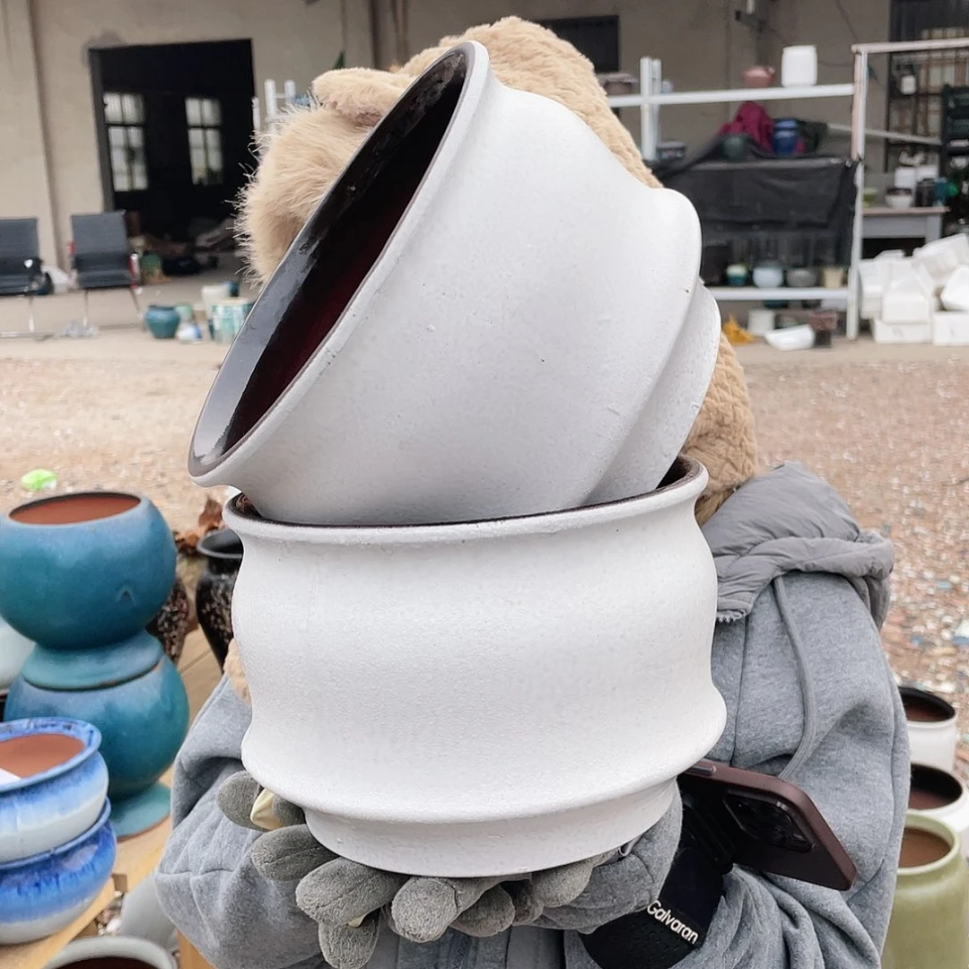 红陶王嫂花盆0123-128