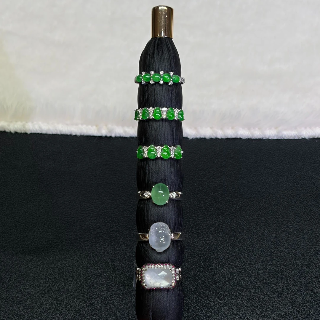 翡翠戒指1件-18K金-多样性发货只发一件-BF14-BK|CXQ21