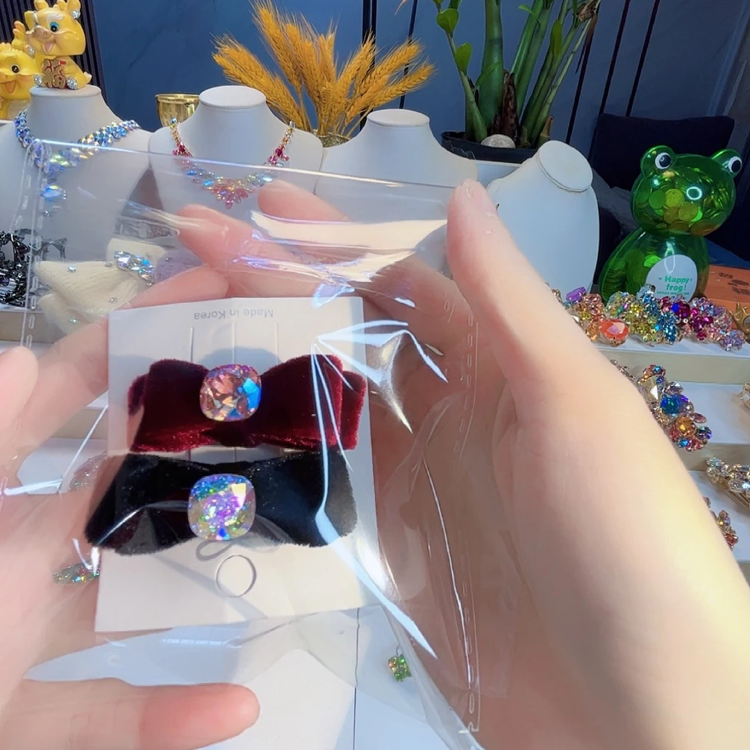 琉璃纯铜合金施华鸭嘴夹