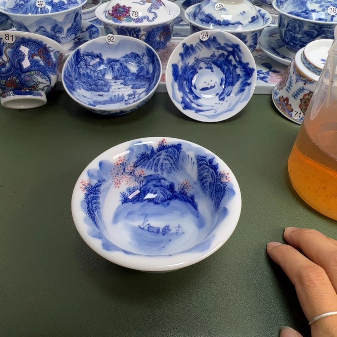 陶瓷景德镇纯手工纯手绘茶具木木93