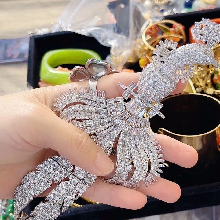 琉璃纯铜合金胸针