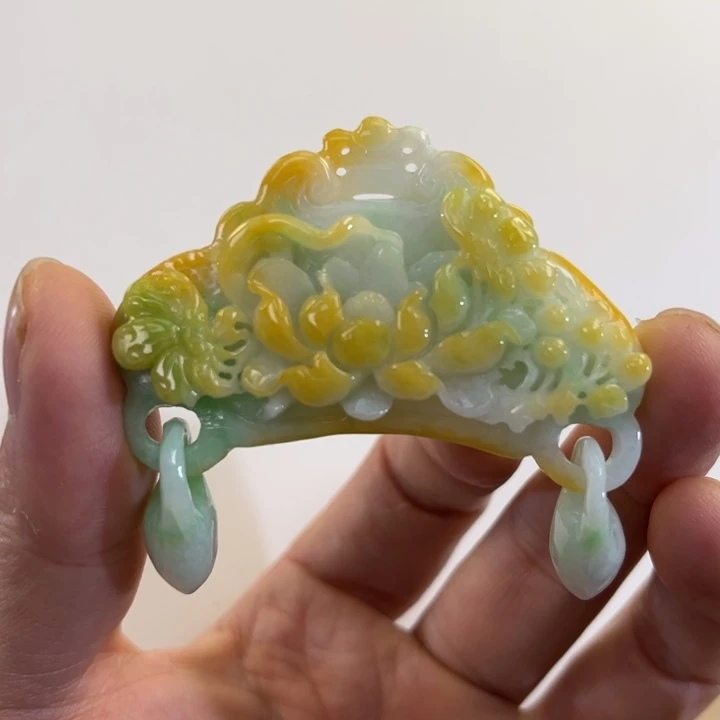 翡翠吊坠(赠链)未镶嵌代编织