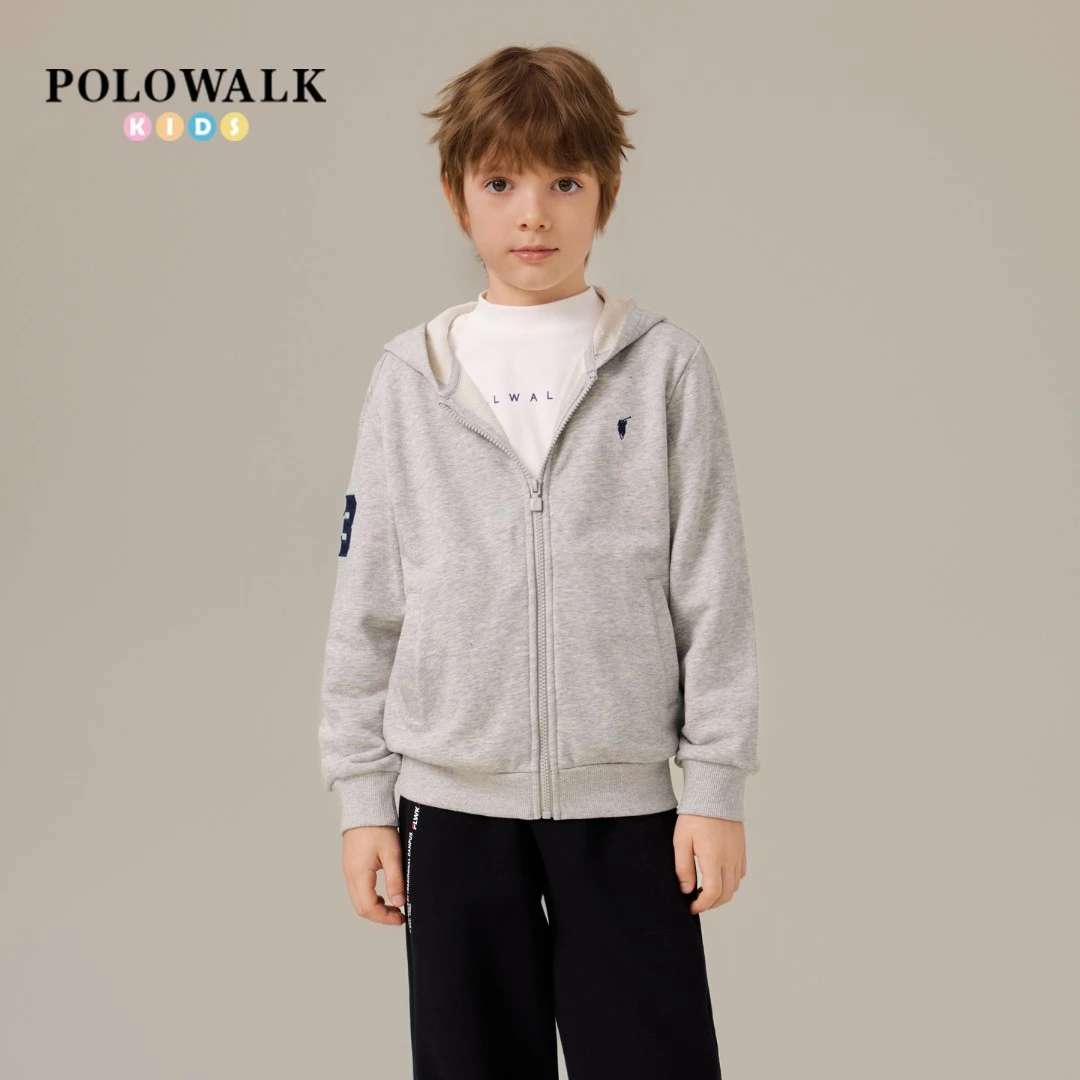 POLOWALK童装2025年秋冬新品男童儿童卫衣时尚休闲A6SW532A0211