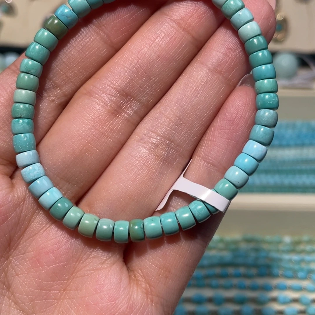 绿松石未镶嵌直切手串