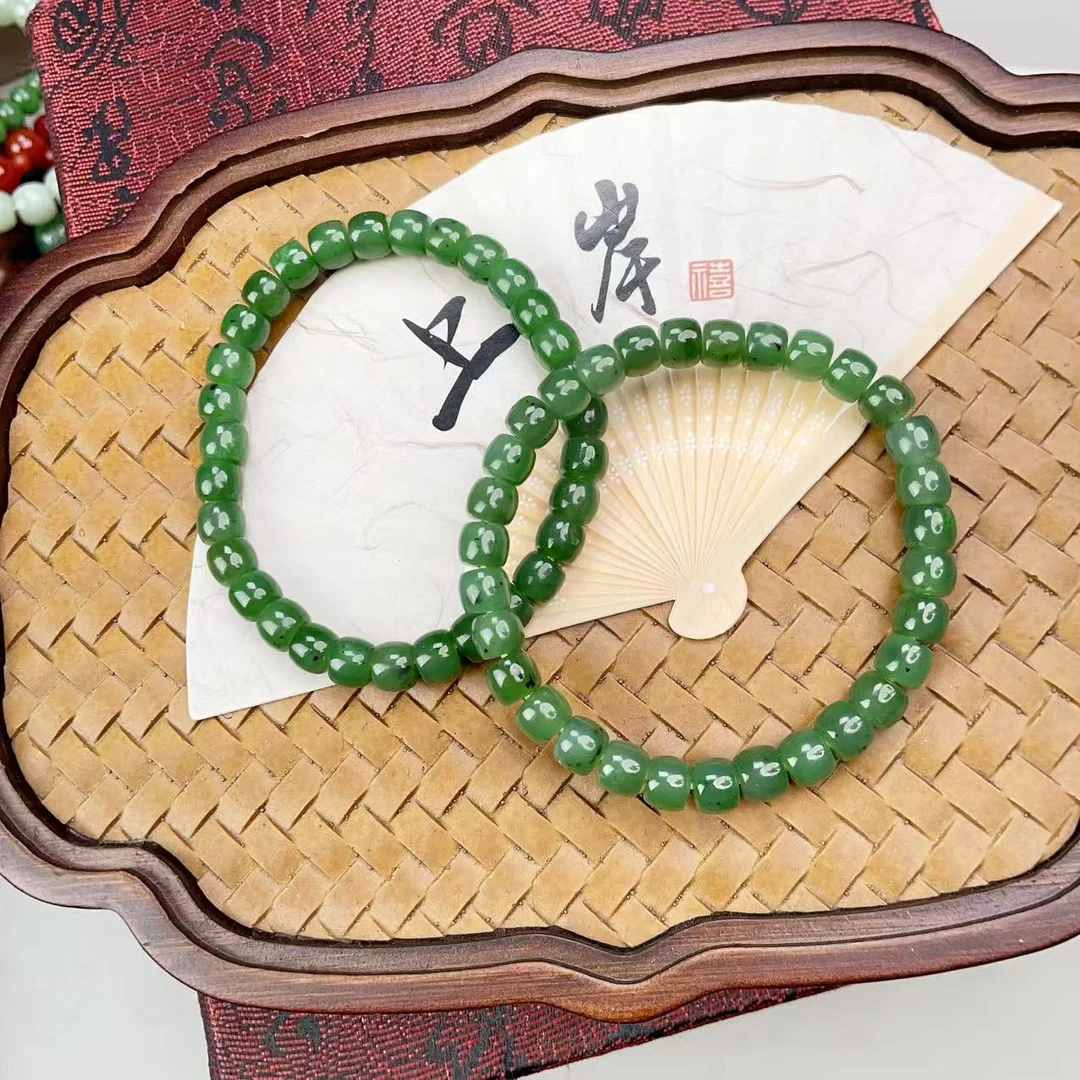 和田玉碧玉直切7-8手串 多样性发货拍一单发一个