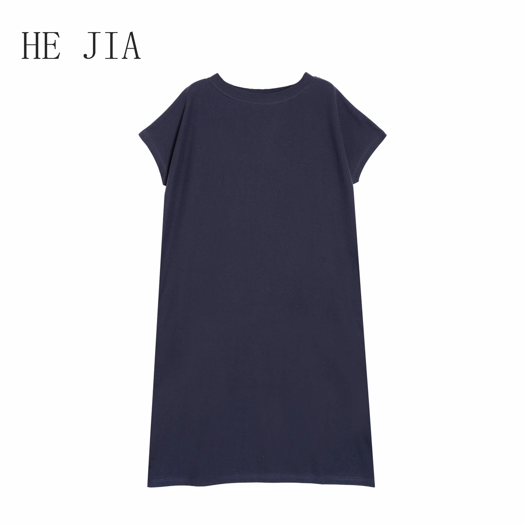 【和家女装2025新款女装】极简文艺显瘦经典款百搭圆领四色连衣裙