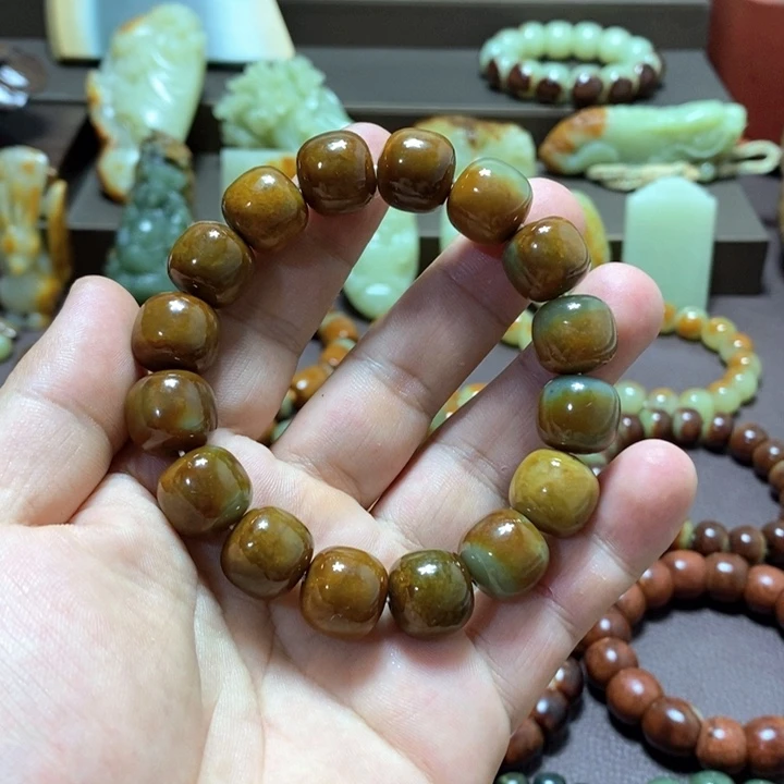 手链未镶嵌透闪石质玉手串卡14