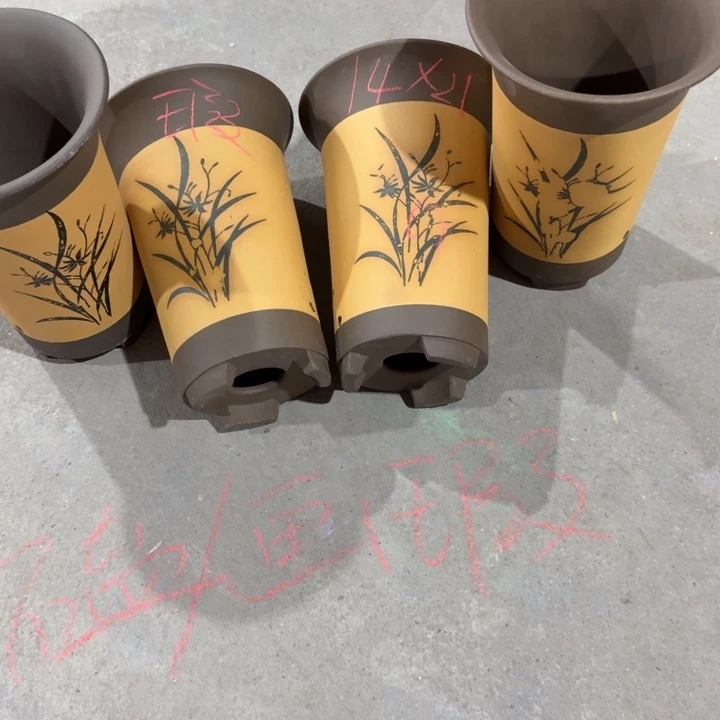紫砂花盆 高度20口径14四只
