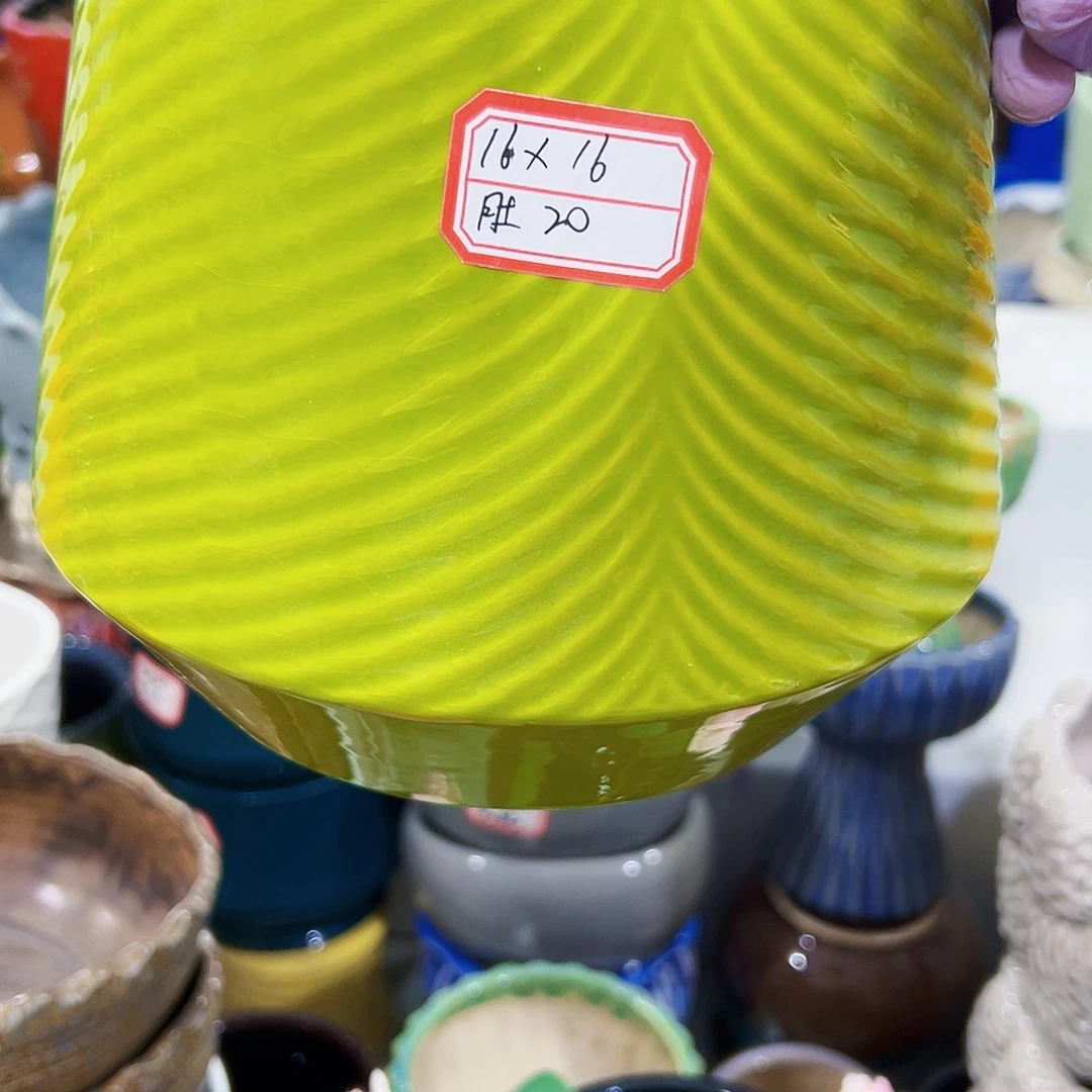 有孔外贸尾单陶瓷花盆凑单10米包邮