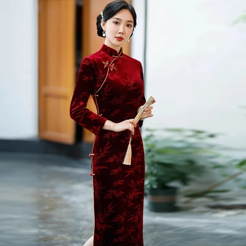 喜婆婆喜妈妈婚宴装2025新款高贵春秋旗袍妈妈礼服平时可穿礼服装