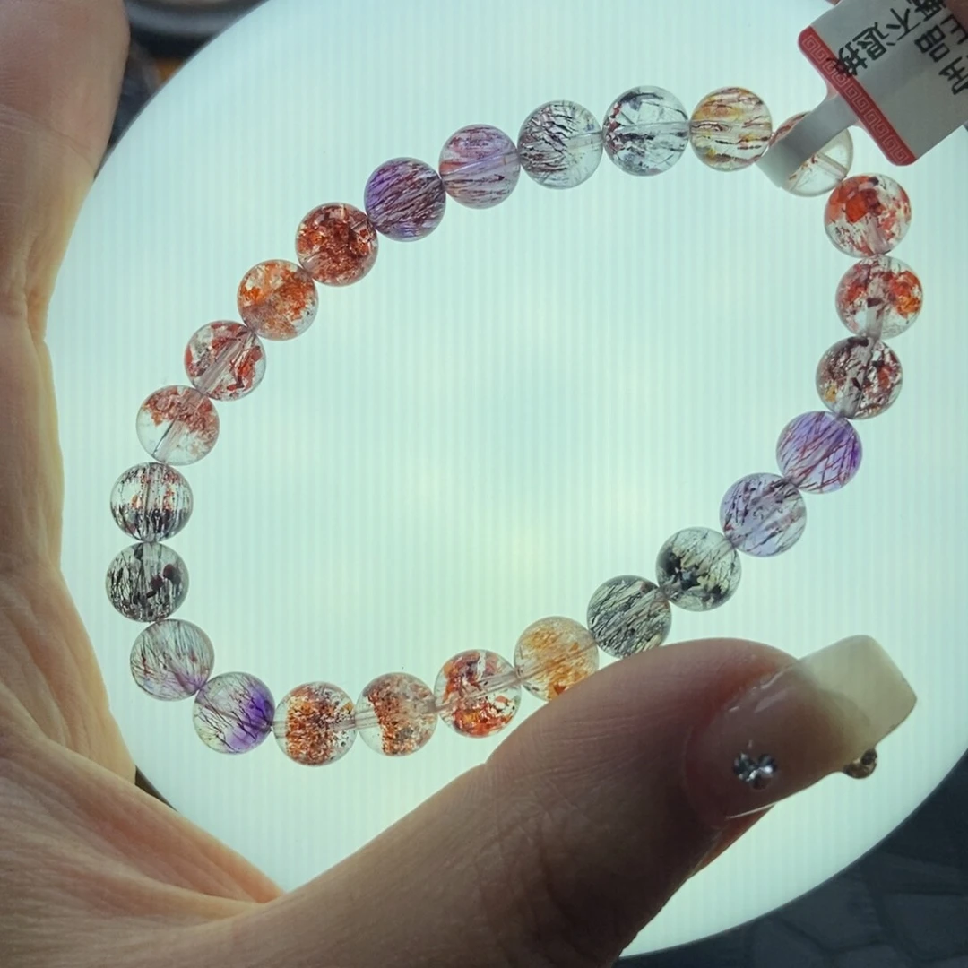 水晶超七手链7毫米未镶嵌