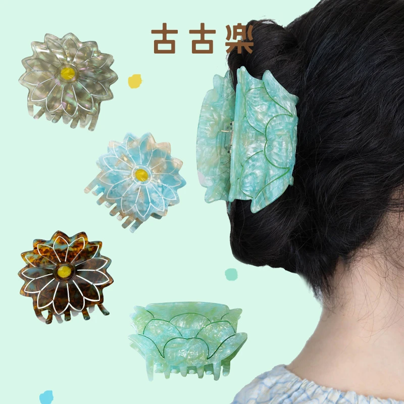 【发量多推荐】古古楽gugu成都博物馆抓夹花旋踏歌系列成人发抓