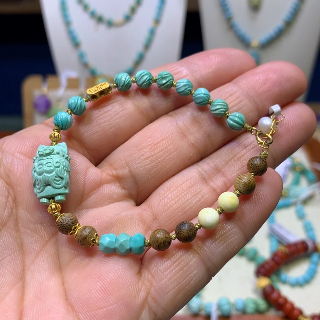 绿松石18K金镶嵌单圈