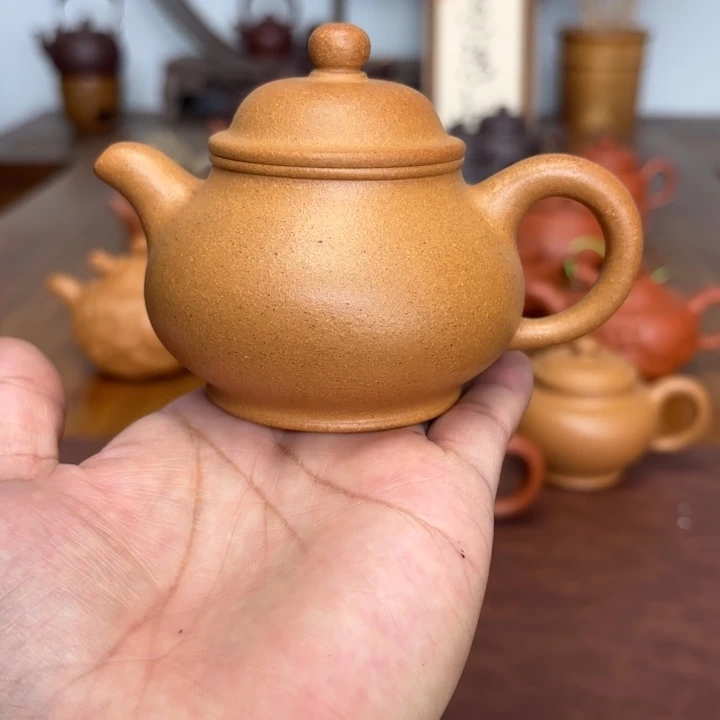 茶壶紫砂潘壶150毫升黄金段