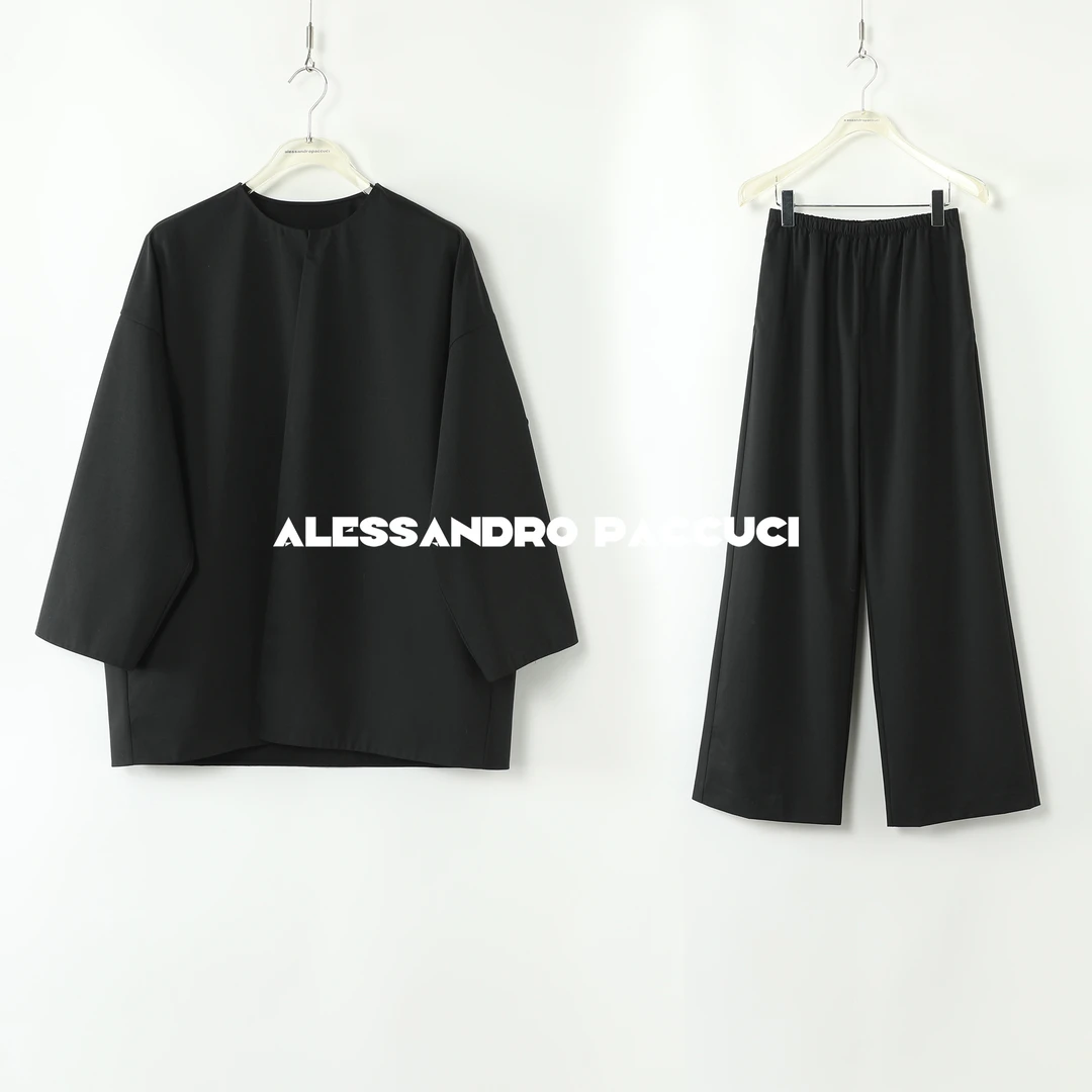 AP洛哥43031UX/43158KC【乌墨】精纺绵羊毛黑色时尚休闲外套/长裤