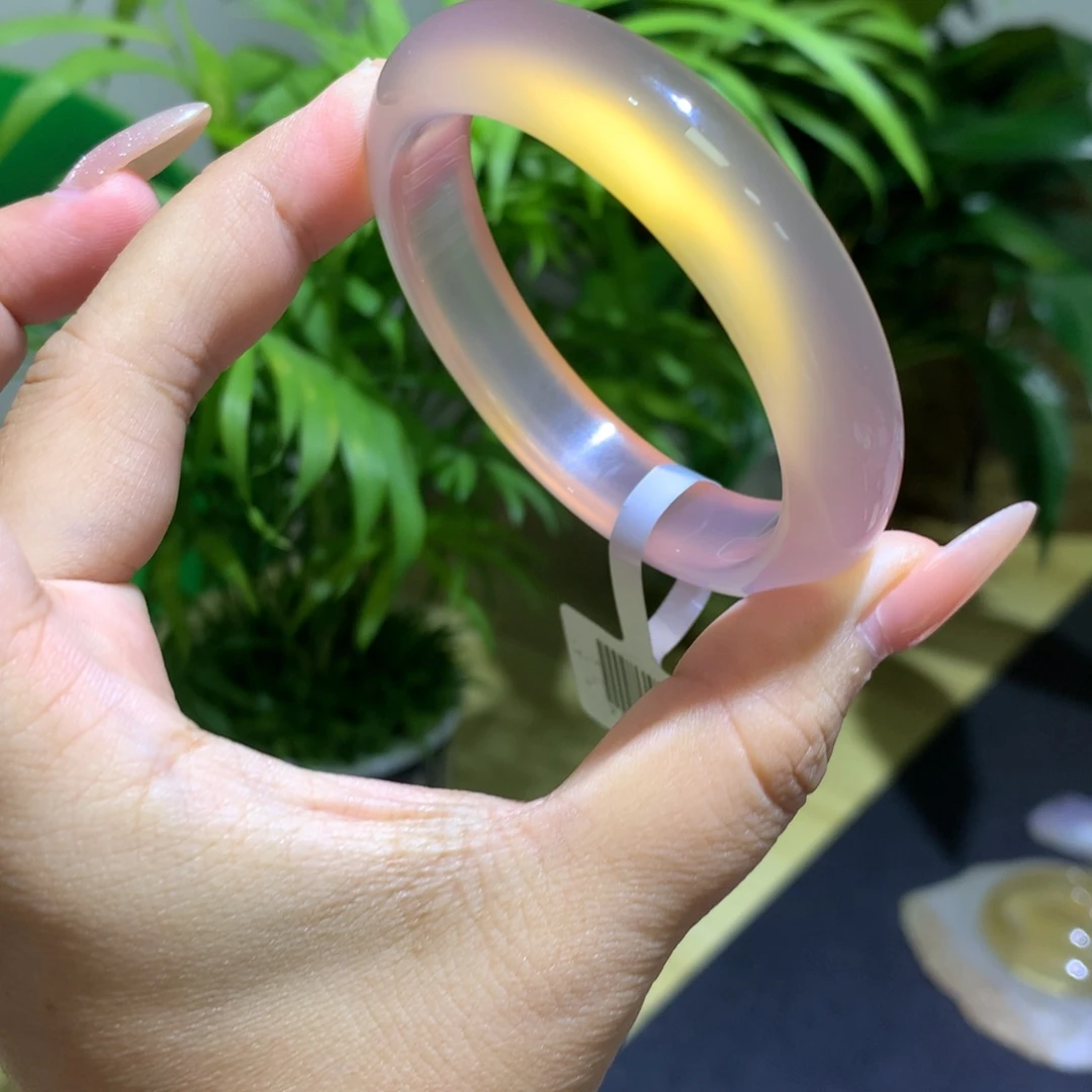玛瑙/玉髓未镶嵌手镯粉金