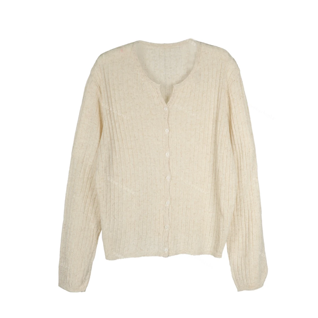 万物身客 百搭休闲针织麻开衫 胸围126 衣长58