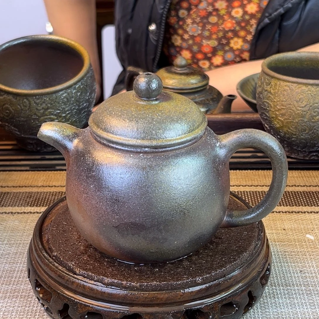 茶壶紫砂底槽清柴烧260cc