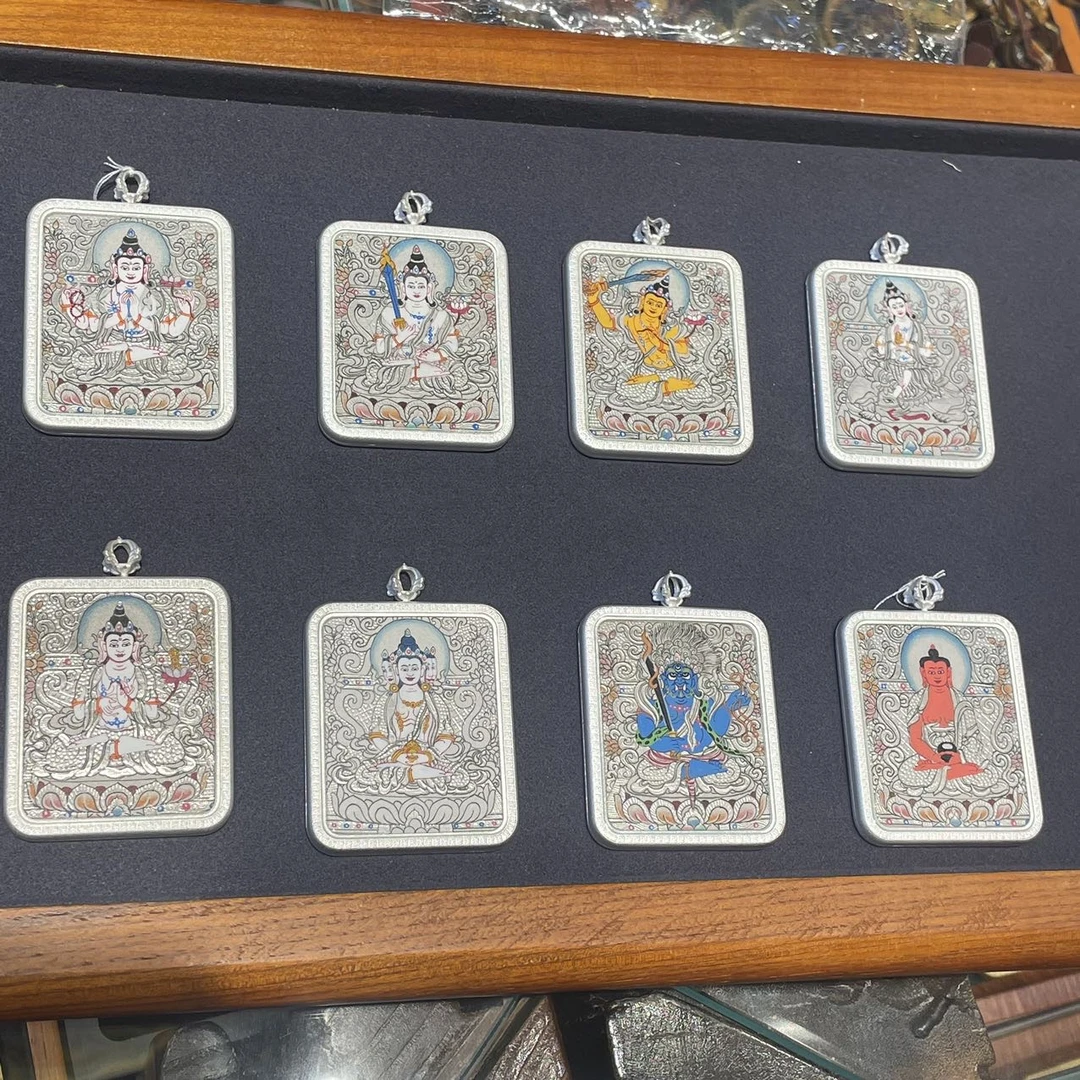 【佳哥严选】 J18761-唐卡yy壳吊坠（八大守护）-56*47mm左右