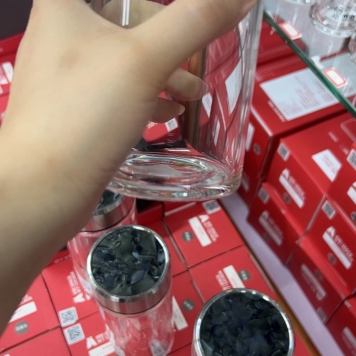 玻璃手工艺品黑色单层玻璃杯6506506089