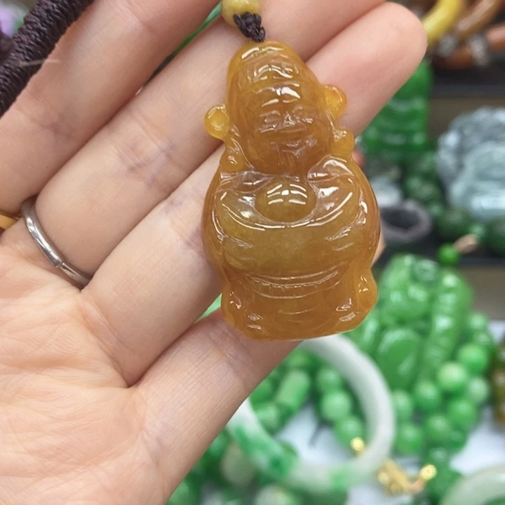 翡翠未镶嵌耳饰项链35