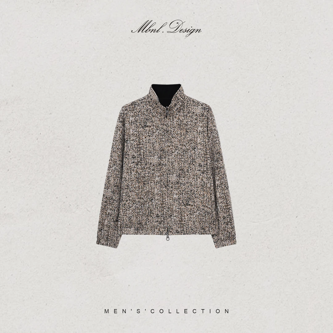 MBNL-F「像素世界」秦磊男装羊绒蚕丝羊毛混纺双面穿夹克LL-WWT0043