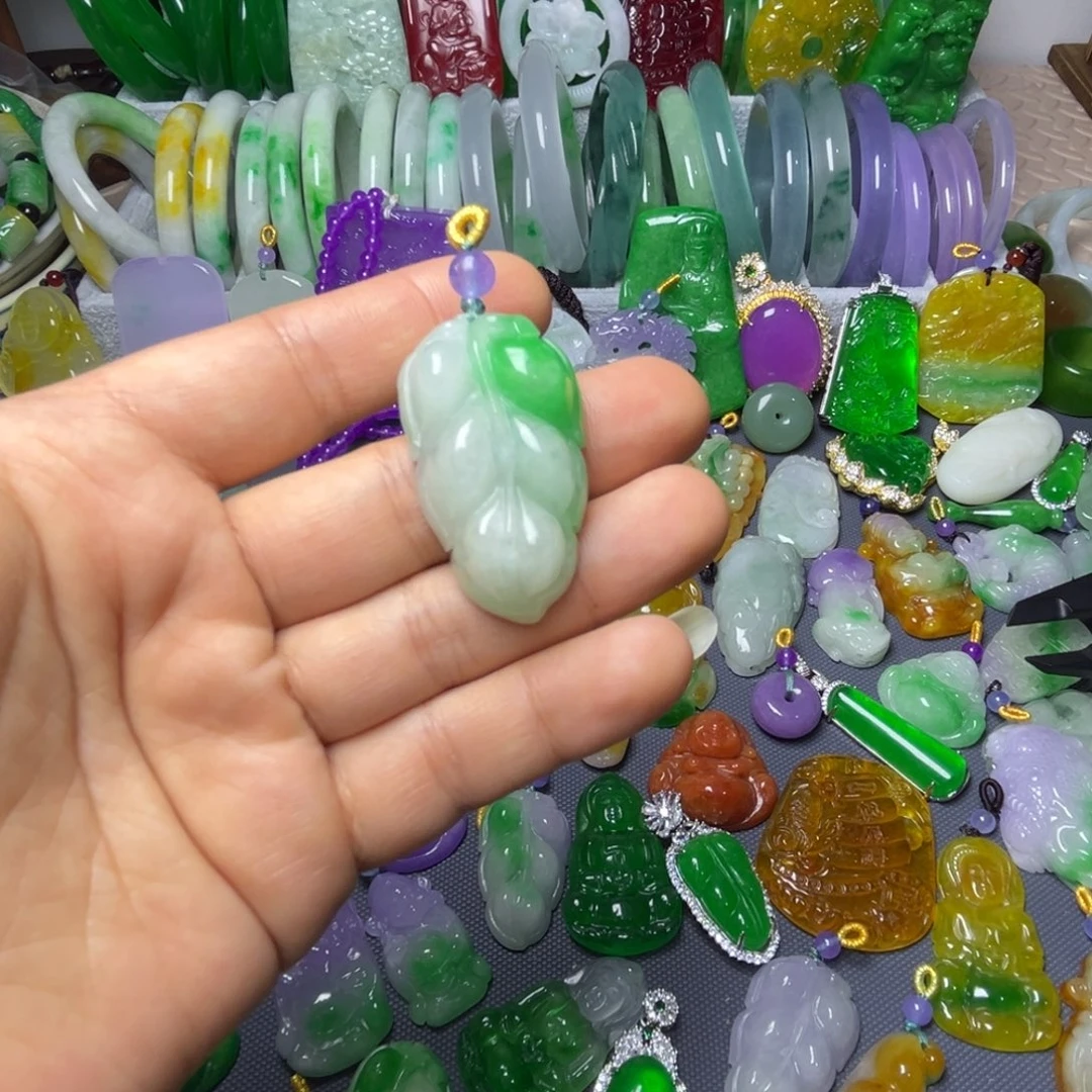 翡翠未镶嵌手链翡翠未镶嵌颈饰手饰挂件