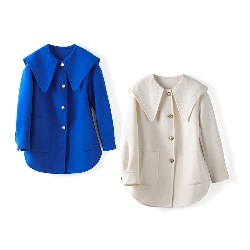 31981【序系列】翻领双面呢毛呢外套2311AS925