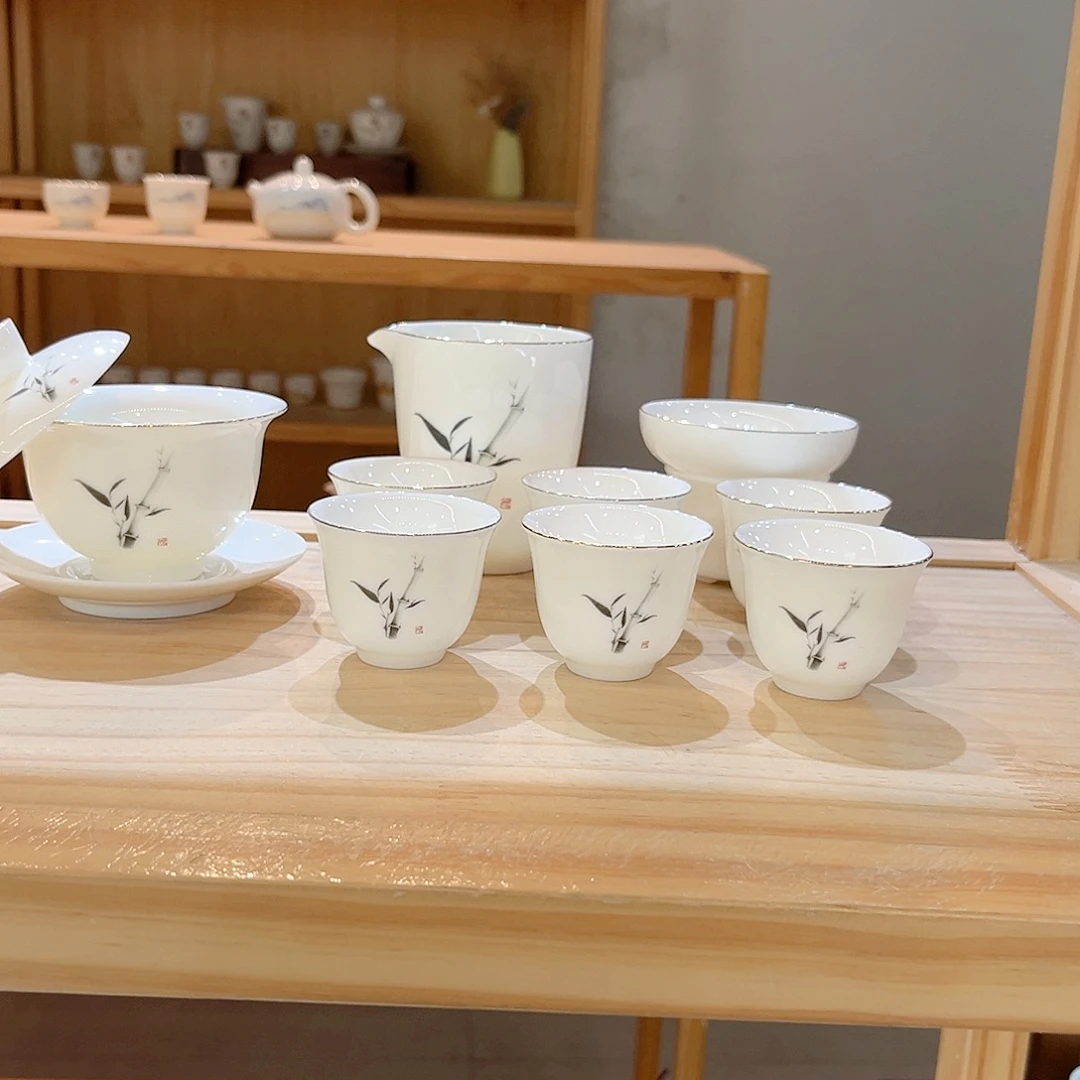 【御瓷斋】羊脂玉瓷茶具套装