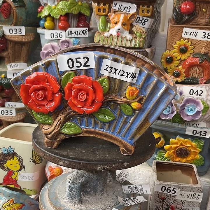 粗陶材质多肉花盆