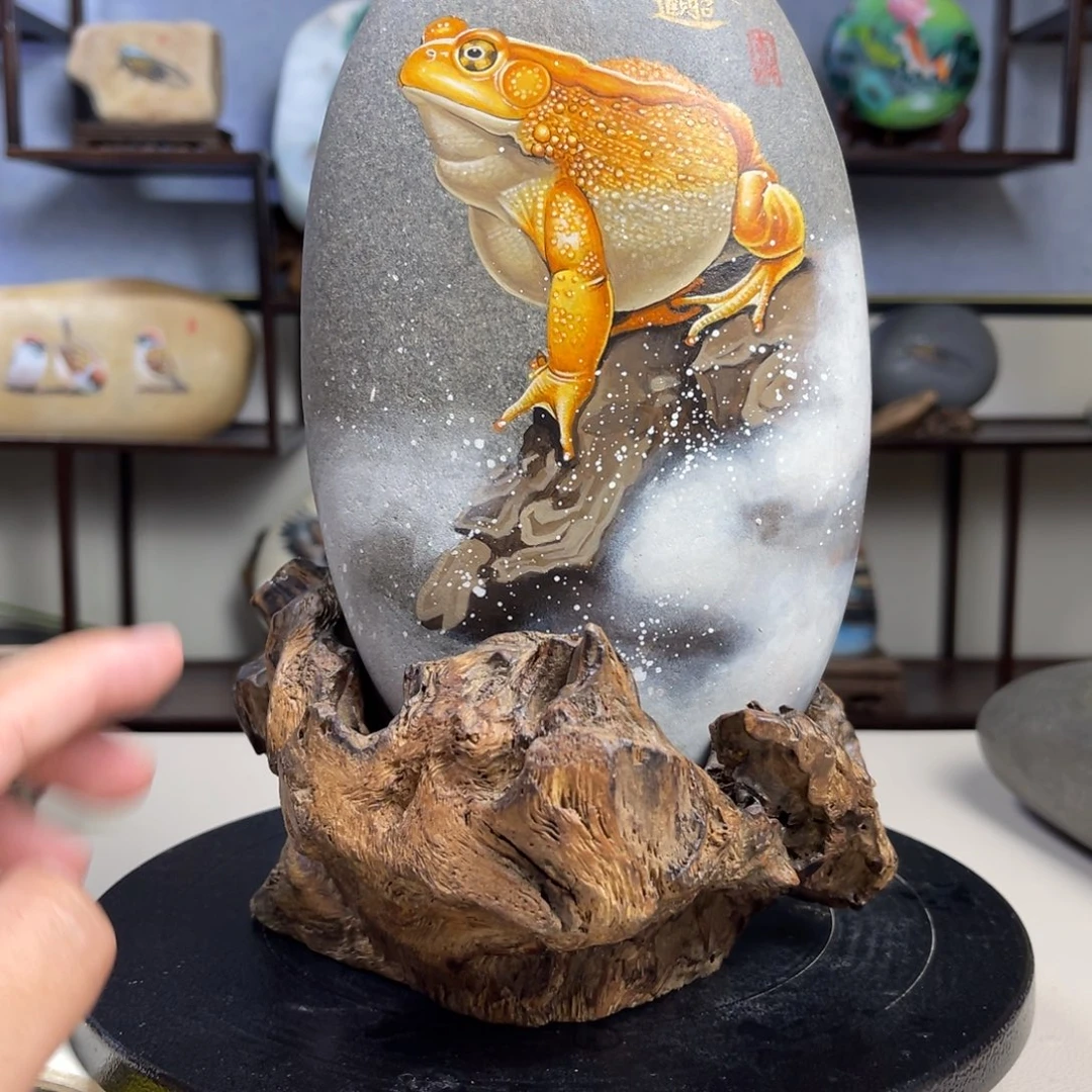 石材金蟾作品摆件