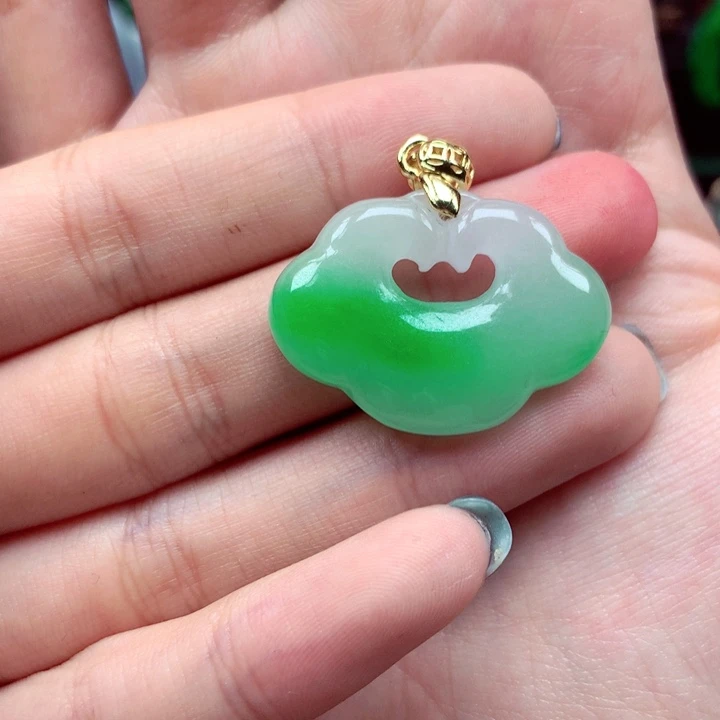 颈饰银S925镶嵌翡翠翡翠