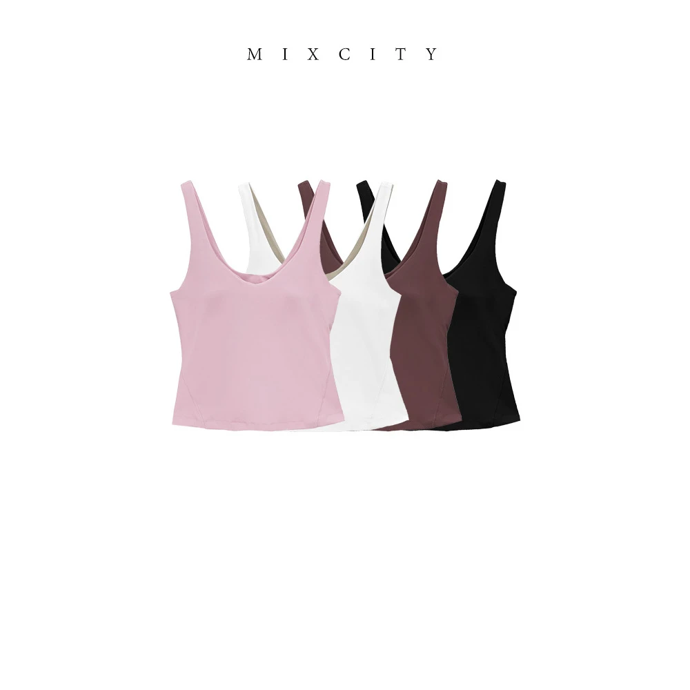 【亚楠本楠】名模背心◆3D记忆棉胸垫运动瑜伽背心内衣8410