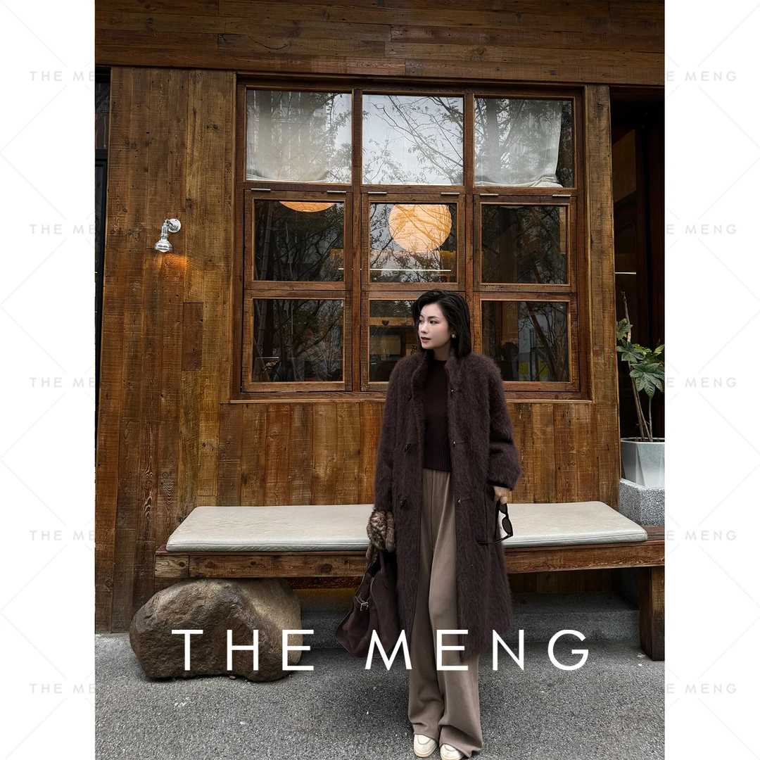 THE MENG【贝加尔湖】山羊绒美丽诺羊毛桑蚕丝轻暖大衣#M254K1638