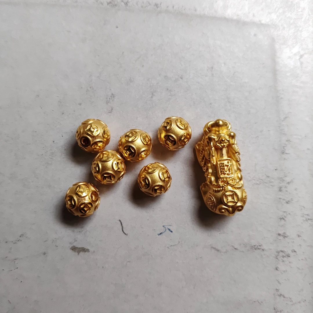 金元宝足金999貔貅珠子首饰