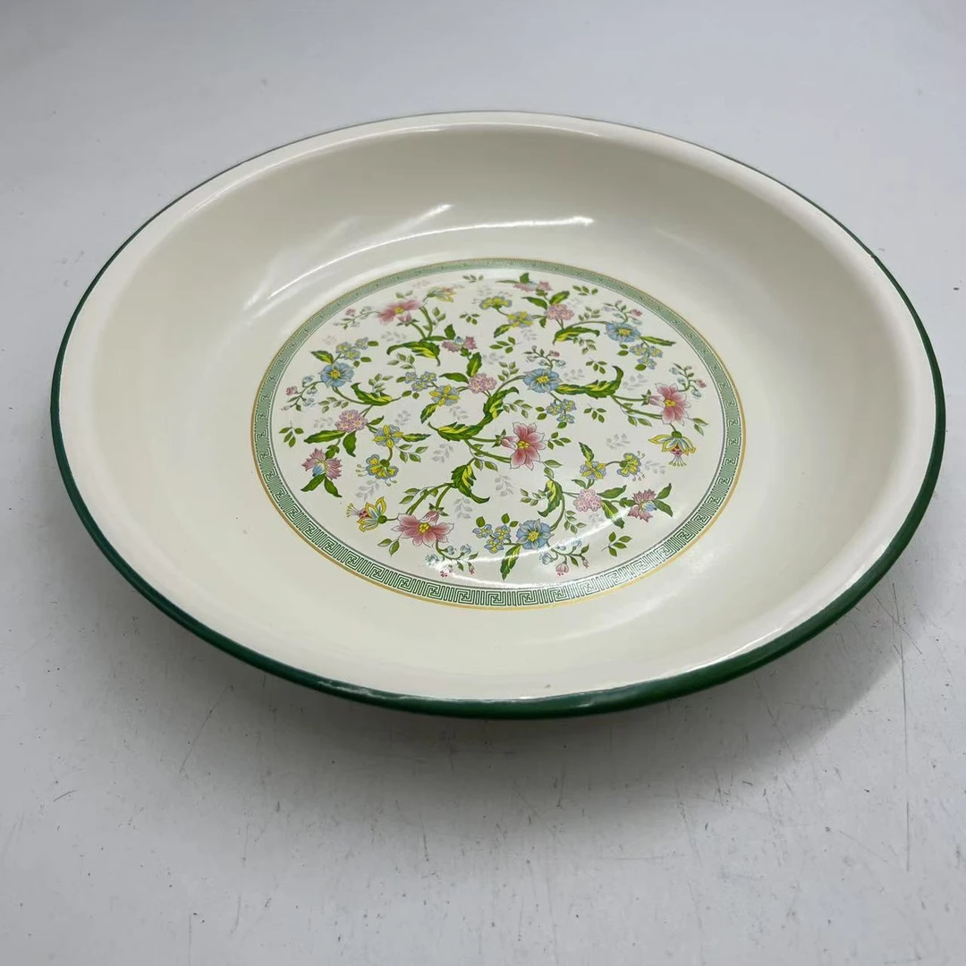 26cm芳香珐琅搪瓷盘子水果盘-内销款