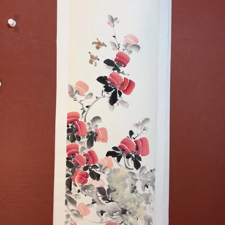 国画听兰老师花鸟