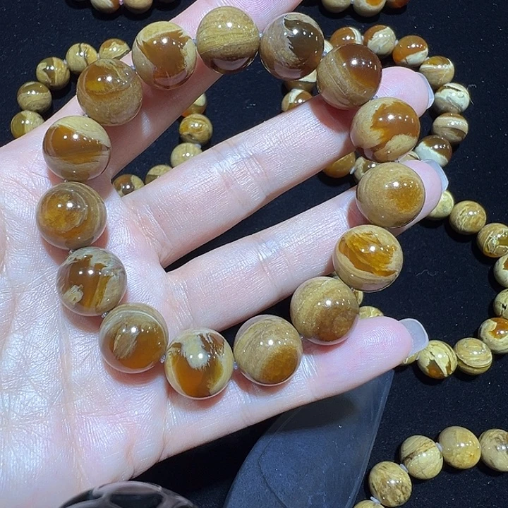 琥珀未镶嵌手串根蜡溶洞14规格