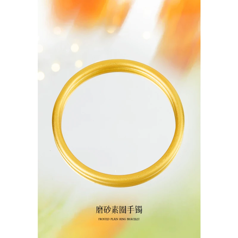 足银手镯 999足银5mm古法传承银手镯女镯子实心手环送女友礼物