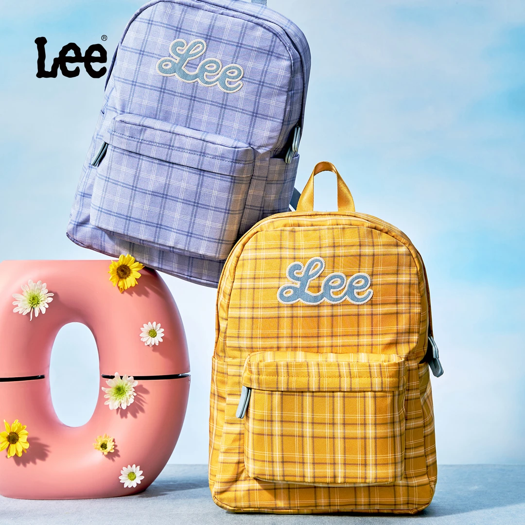 Lee 【格纹系列】25款礼物春夏新品格纹双肩包百搭 休闲女包