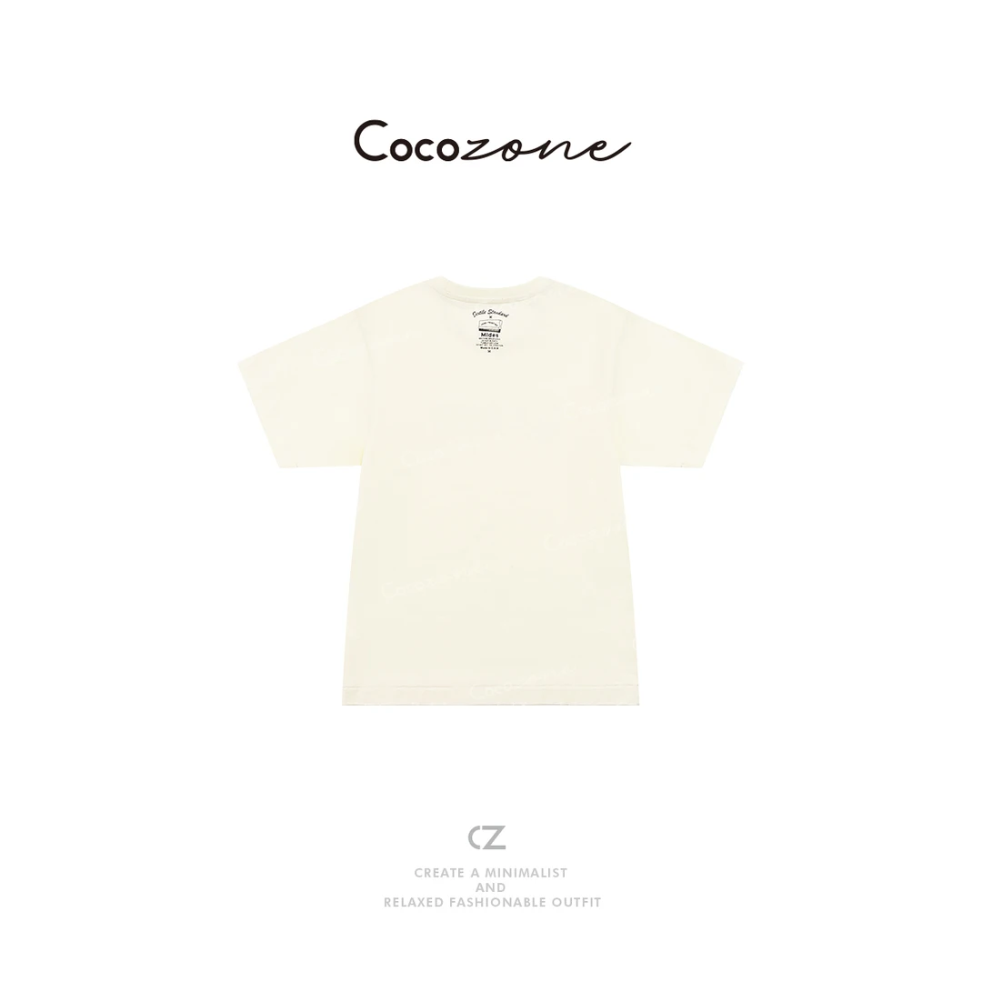 COCO ZONE 刘一一 【100棉】圆领短袖简约通勤风T恤CD1A1005
