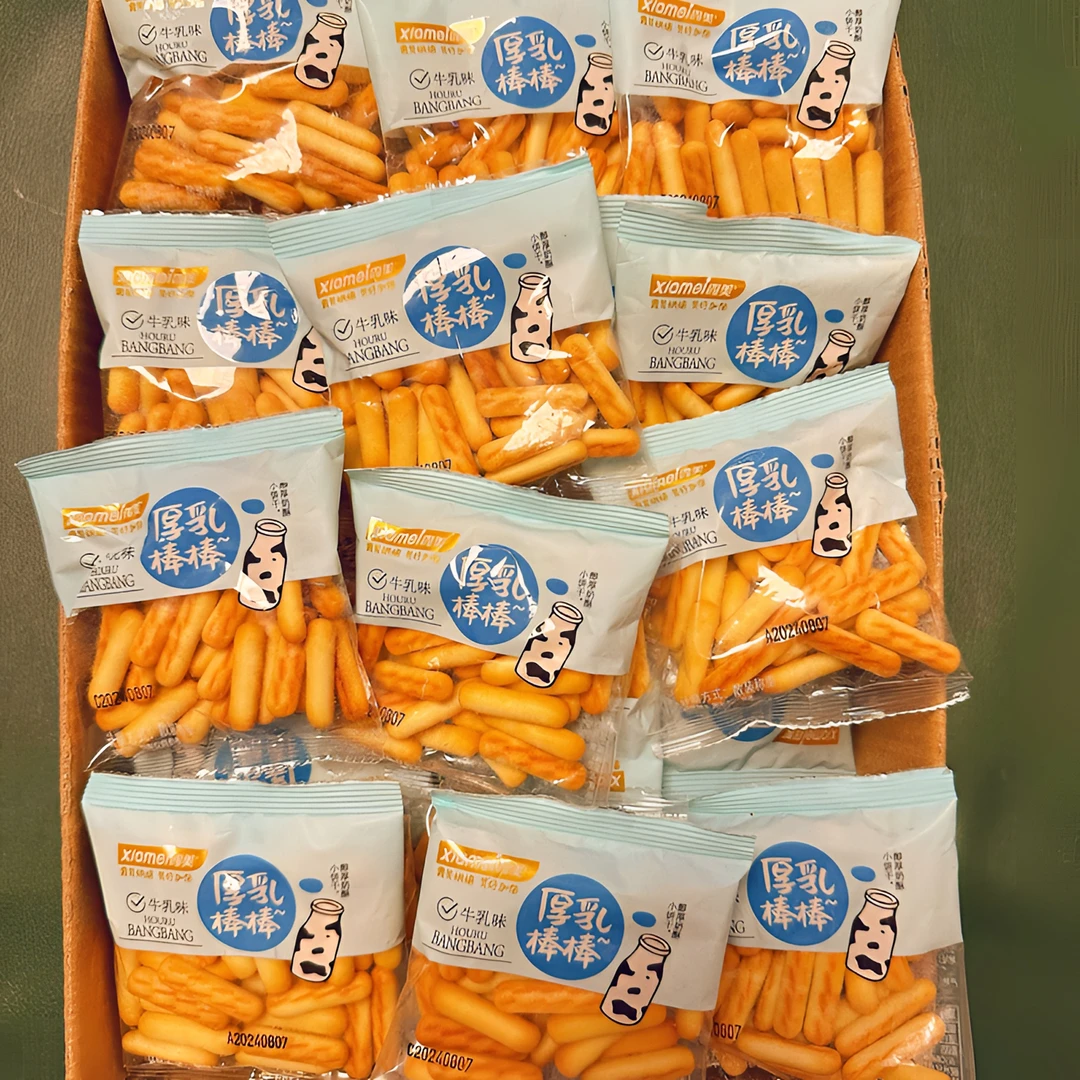 【到手15包】霞美厚乳棒棒饼干牛乳味手指拇指饼干营养健康早餐零食