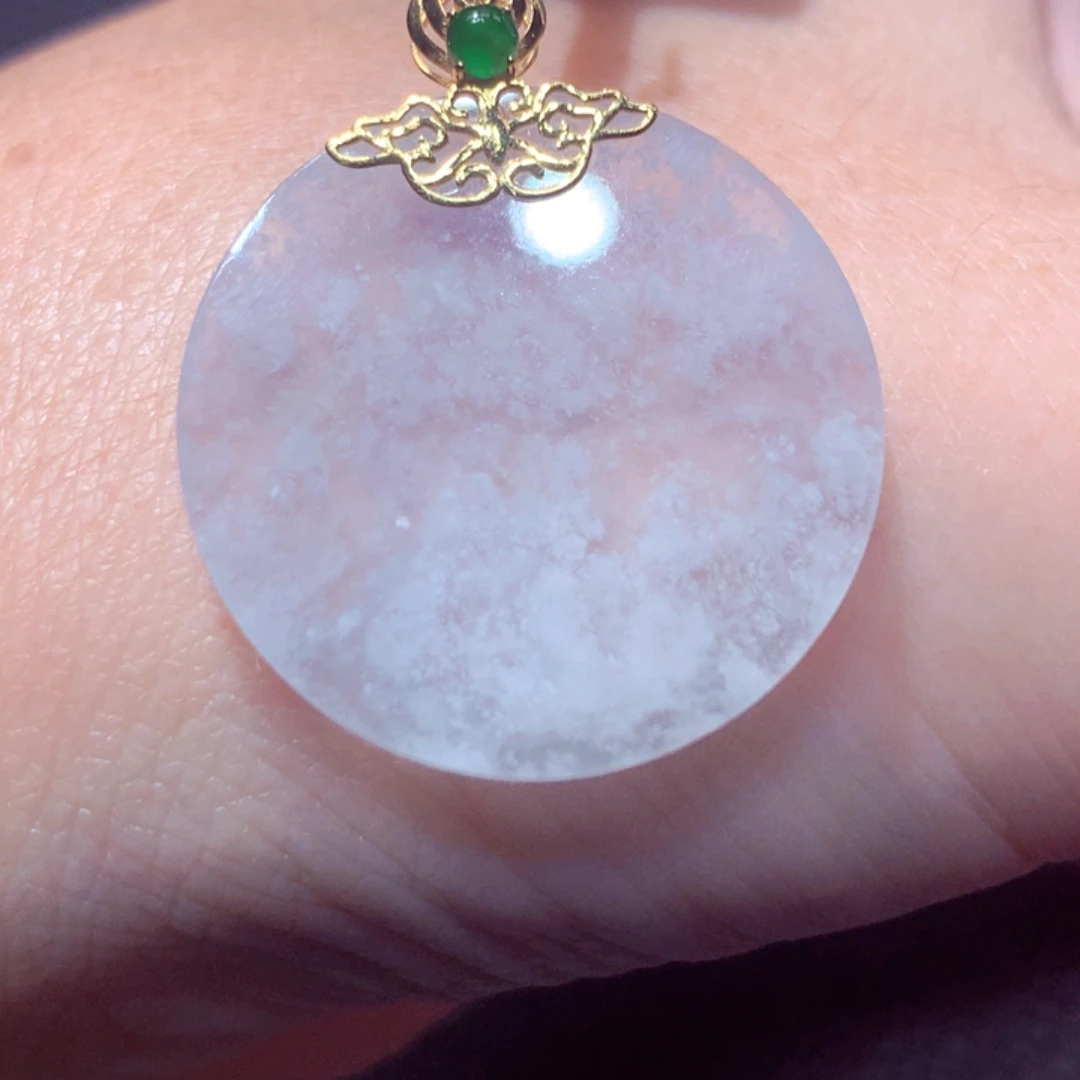 定制翡翠18K金镶嵌翡翠