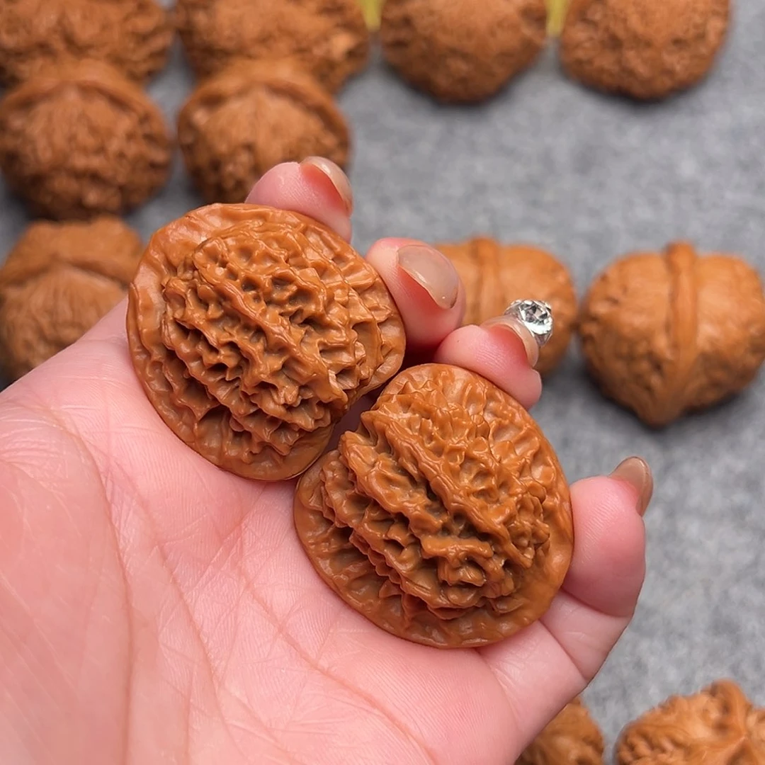 把件文玩核桃精品野生秦闷狮子头35全品毕业款