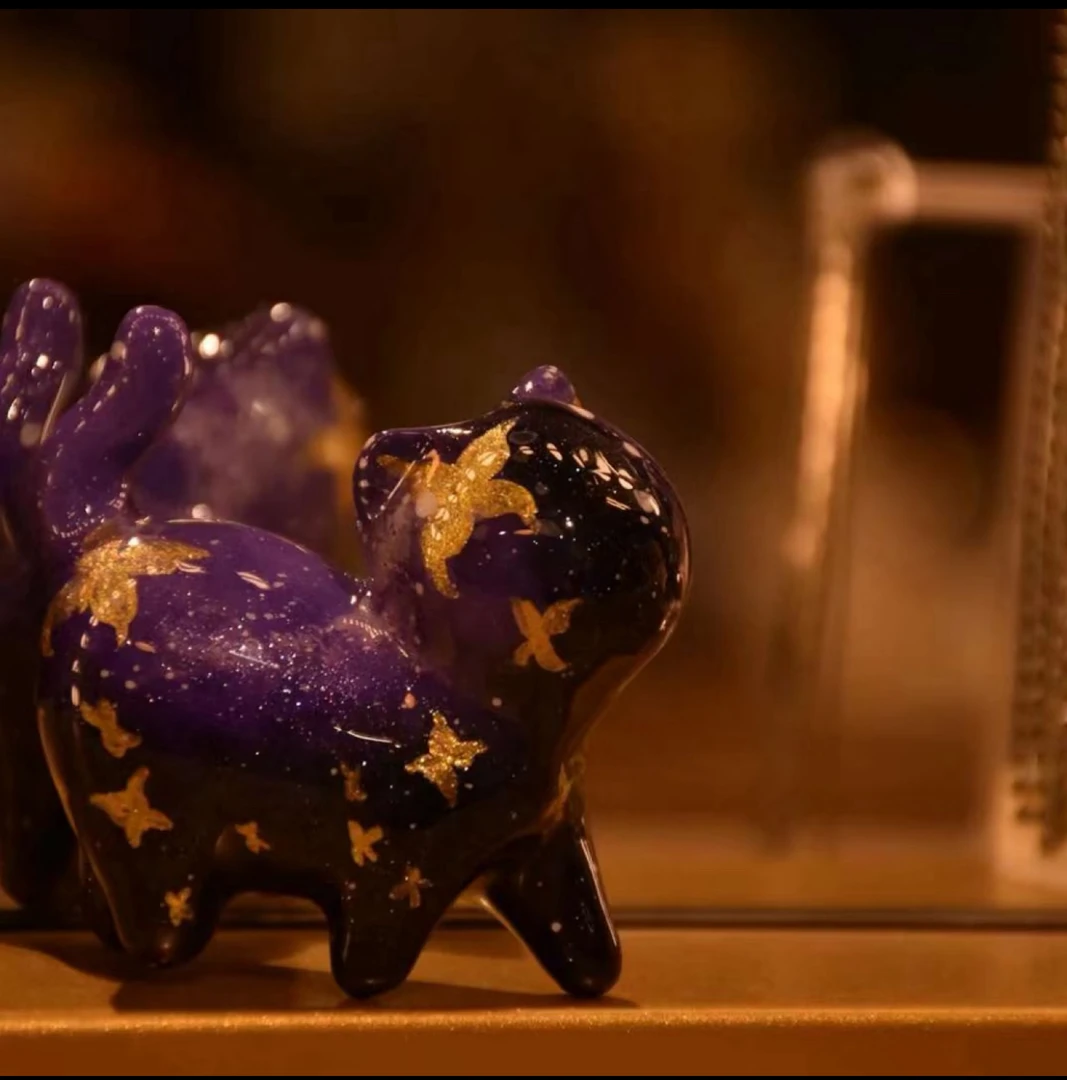 7cm精品手绘檀木猫猫卡通【一物一拍】