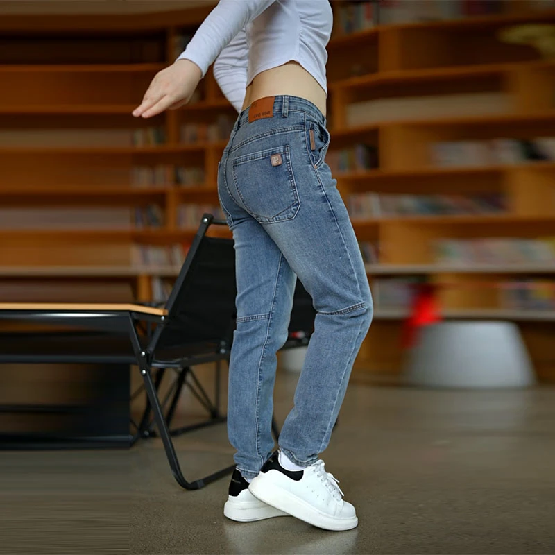 春夏季新款高端轻奢弹力男修身直筒潮牌百搭男士小脚休闲牛仔长裤