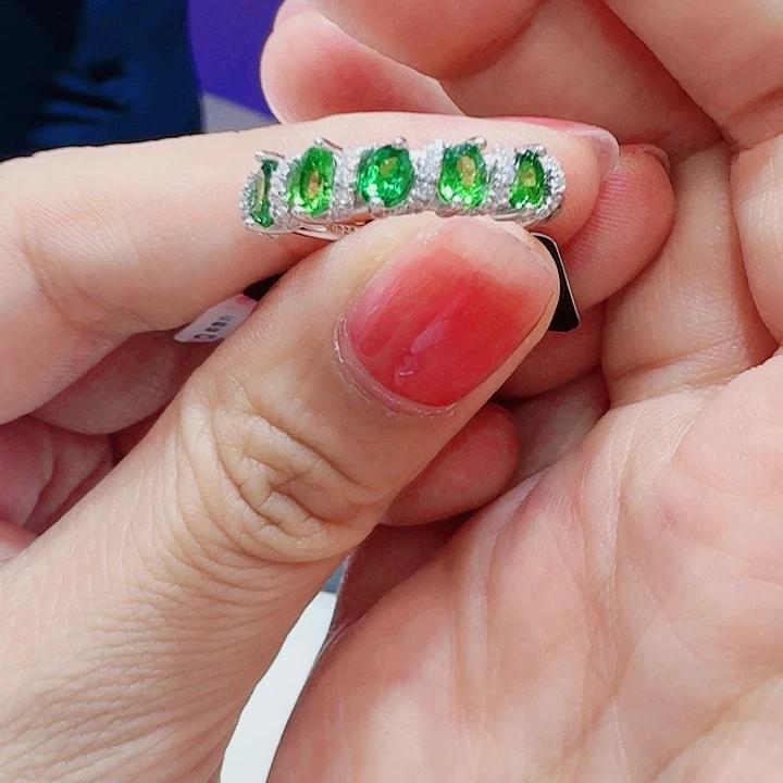 石榴石戒指银S925镶嵌